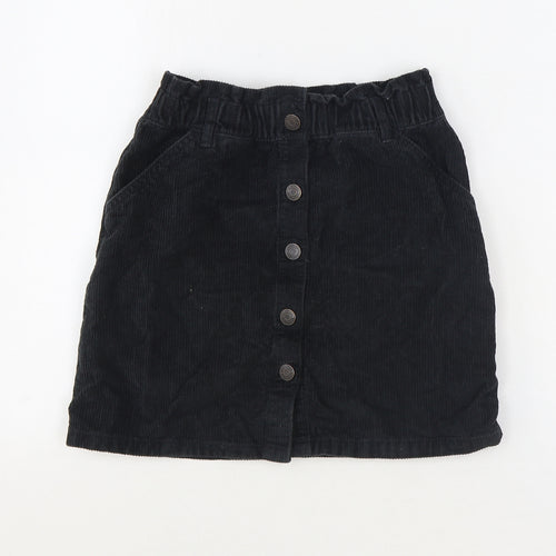 TU Girls Black Chlorofibre Straight & Pencil Skirt Size 10-11 Years Regular Button
