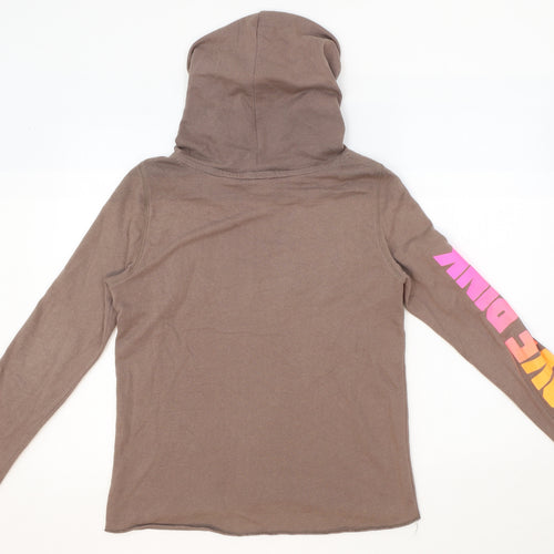 Victoria's Secret Womens Brown Cotton Pullover Hoodie Size S Pullover