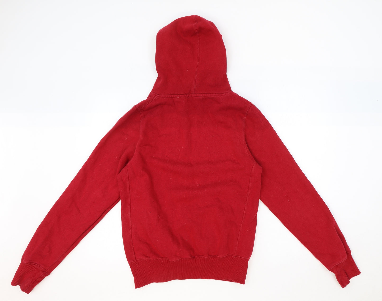 Car-Fest Mens Red Cotton Pullover Hoodie Size S