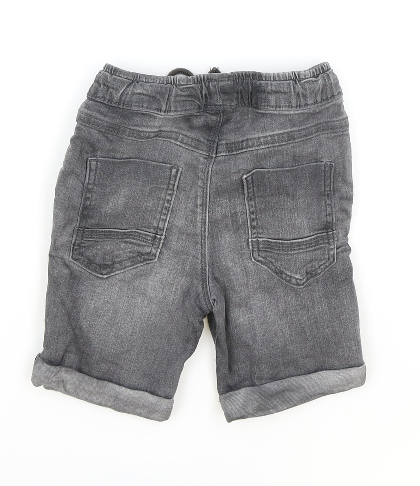 George Boys Grey Cotton Bermuda Shorts Size 3-4 Years Regular Drawstring
