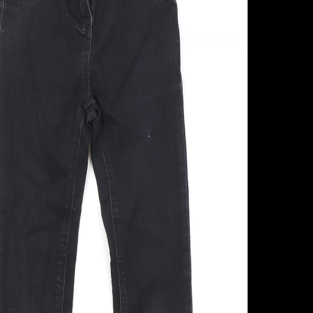 TU Girls Black Cotton Skinny Jeans Size 8 Years Regular Zip