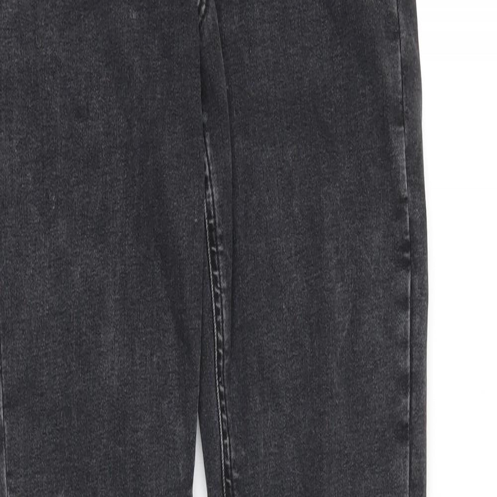 Zara Girls Black 100% Cotton Skinny Jeans Size 13-14 Years Regular Zip