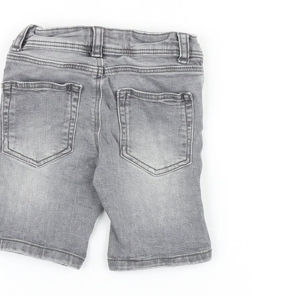 Denim & Co. Boys Grey Cotton Cropped Jeans Size 2-3 Years Regular Snap