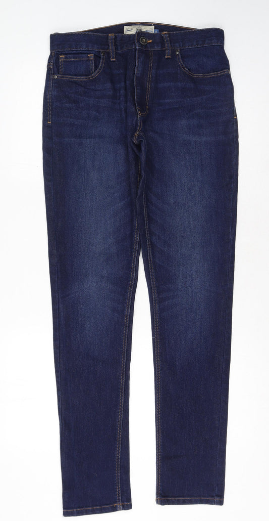 NEXT Mens Blue Cotton Skinny Jeans Size 30 in L33 in Regular Button