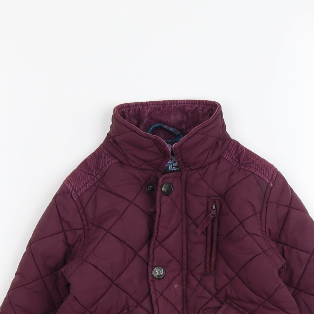 NEXT Girls Purple Quilted Jacket Size 2-3 Years Button