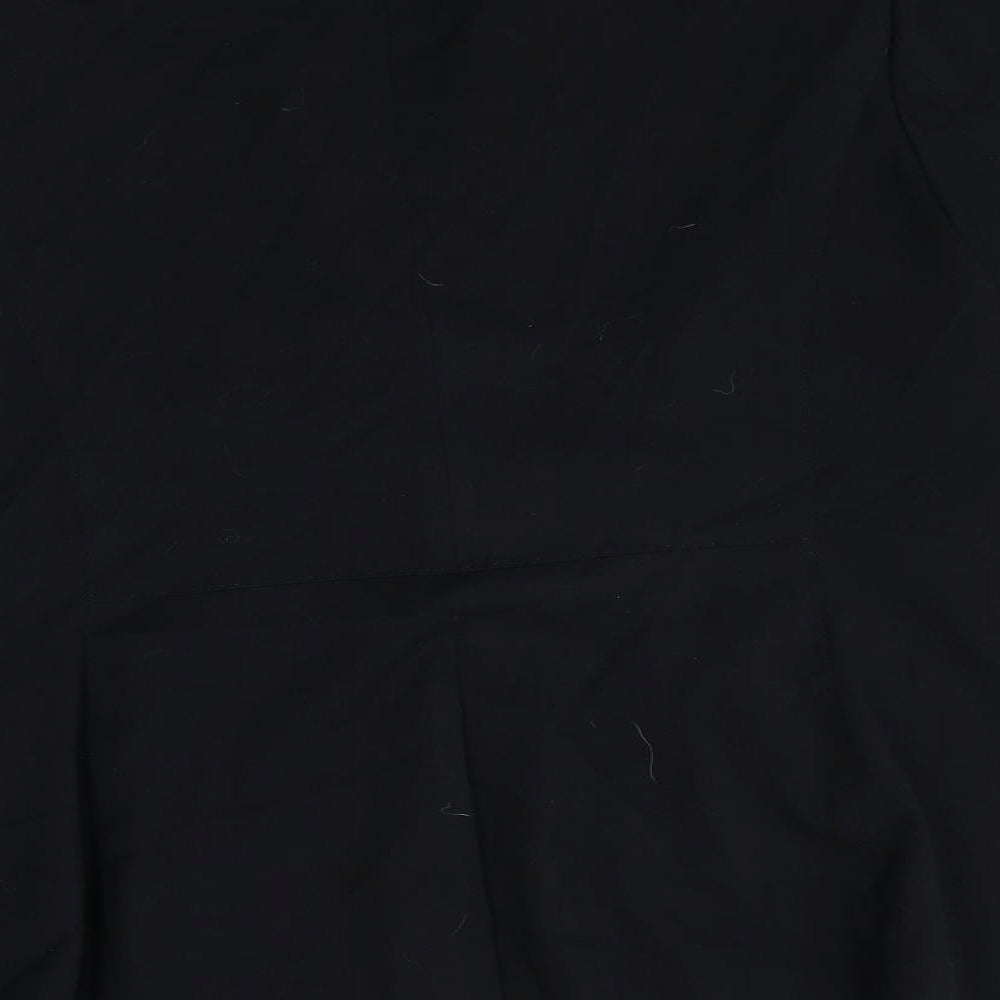 Preworn Womens Black Polyester Jacket Blazer Size 10