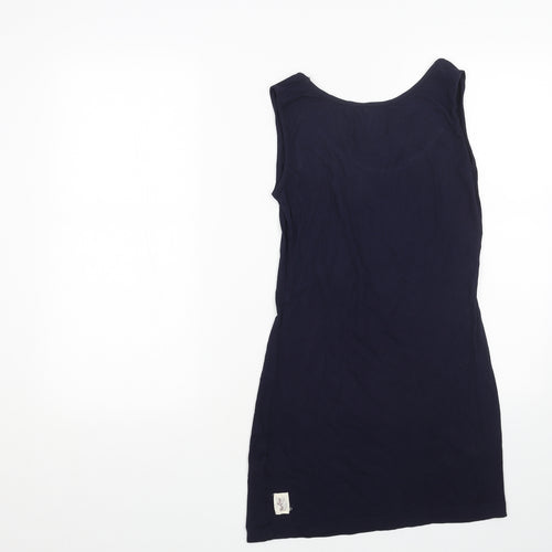 Postcard Womens Blue Viscose Tank Dress One Size Scoop Neck Pullover