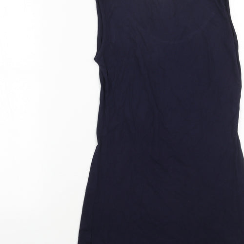 Postcard Womens Blue Viscose Tank Dress One Size Scoop Neck Pullover