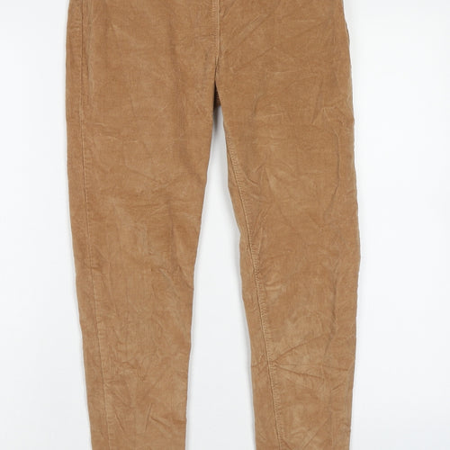 George Girls Brown Cotton Jogger Trousers Size 12-13 Years Regular Pullover - Leggings