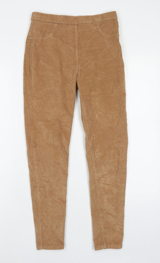 George Girls Brown Cotton Jogger Trousers Size 12-13 Years Regular Pullover - Leggings