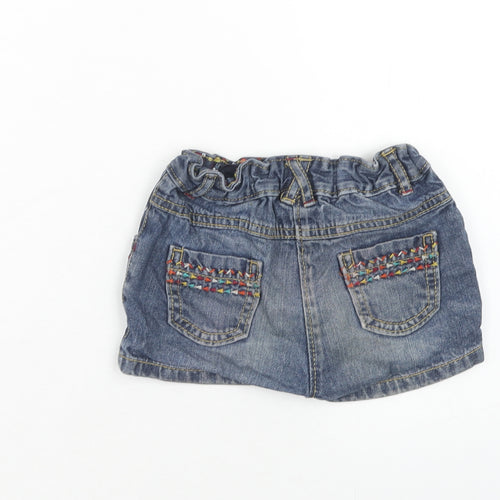 George Girls Blue Cotton Hot Pants Shorts Size 2-3 Years Regular Buckle