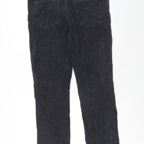 TU Mens Blue Cotton Trousers Size 36 in L34 in Regular Zip