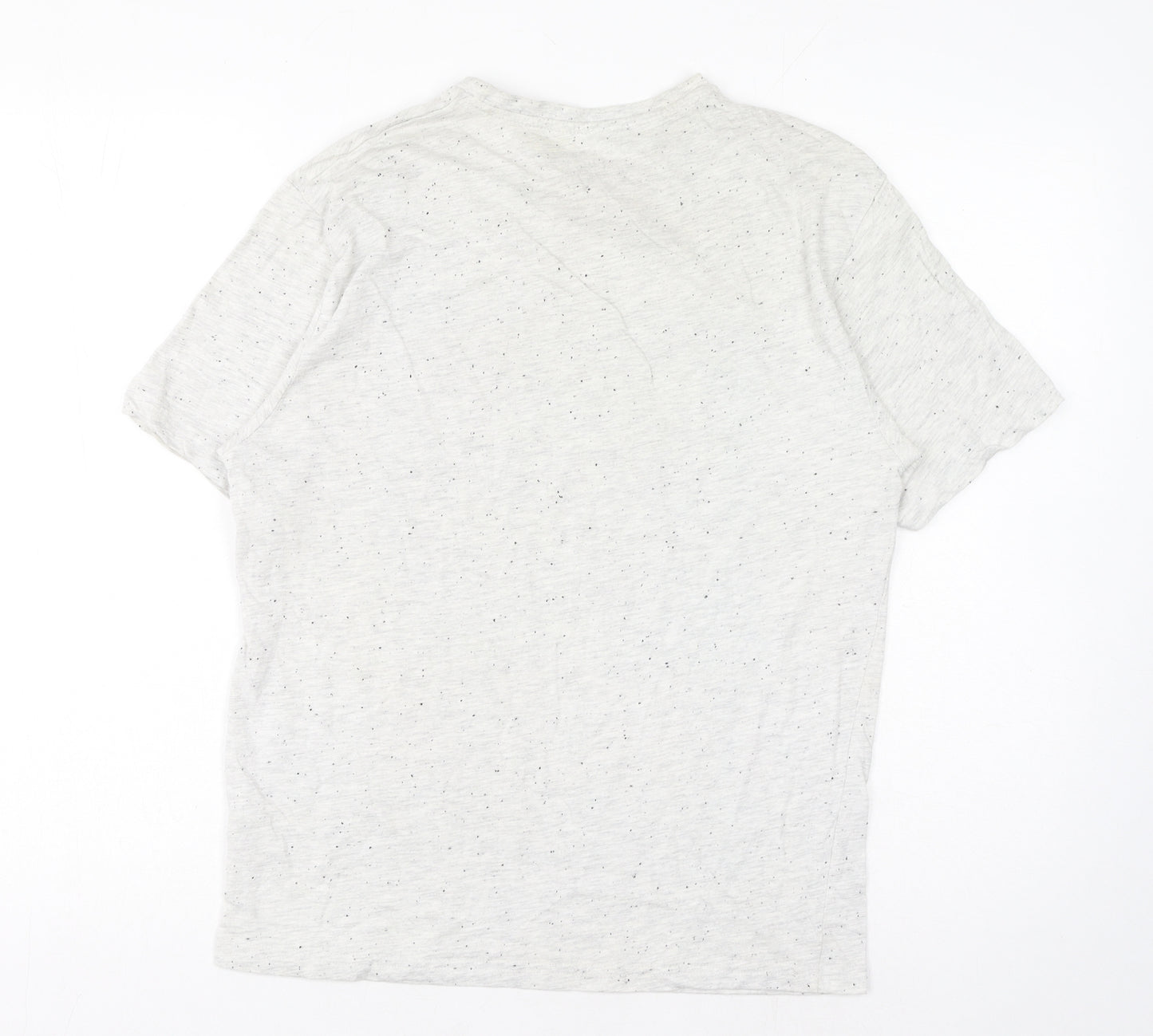 Primark Mens Grey Cotton T-Shirt Size M Round Neck - Miami
