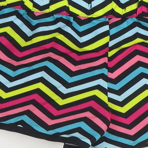 UP Girls Multicoloured Geometric Polyester Hot Pants Shorts Size 10 Years Regular