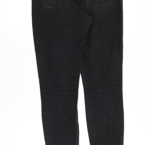 Gap Girls Black Cotton Skinny Jeans Size 13 Years Regular Zip