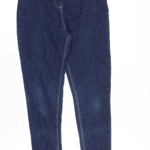 George Girls Blue Cotton Jegging Jeans Size 13-14 Years Regular Pullover