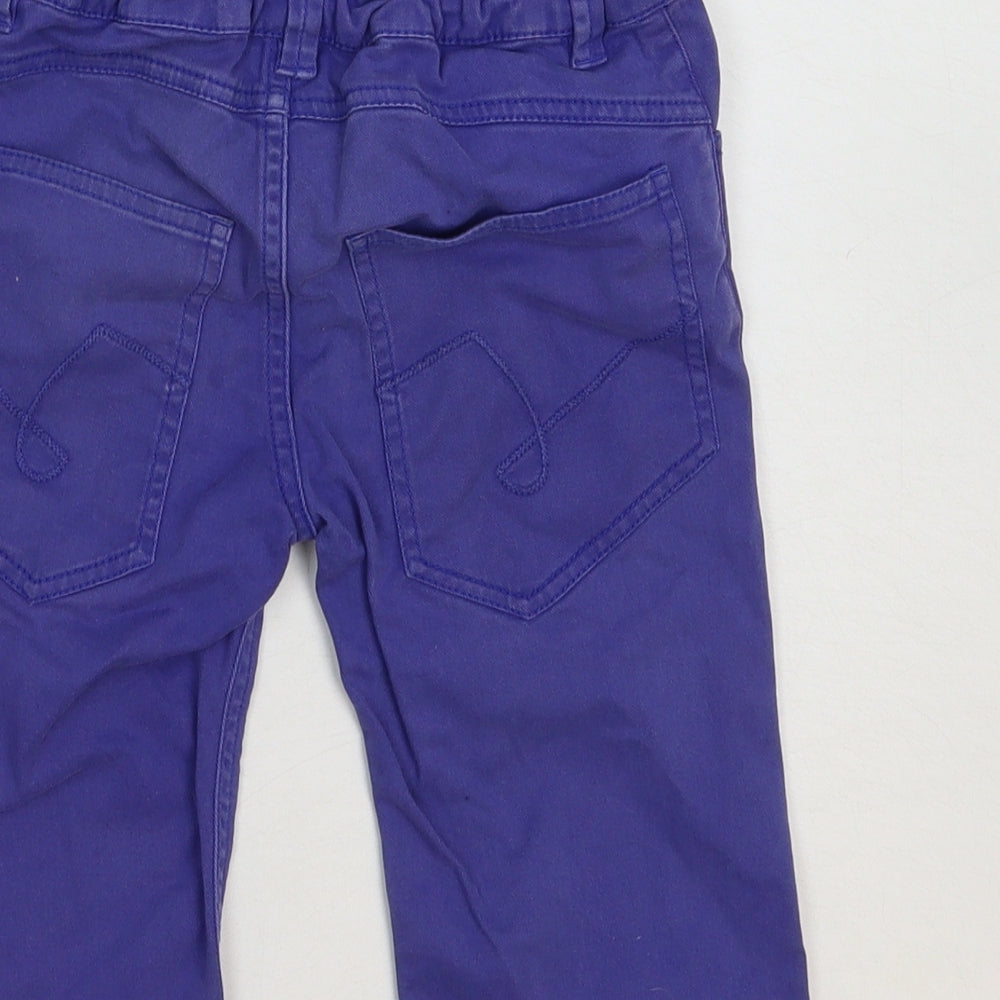 Joules Boys Blue Cotton Cropped Jeans Size 6 Years Regular Zip