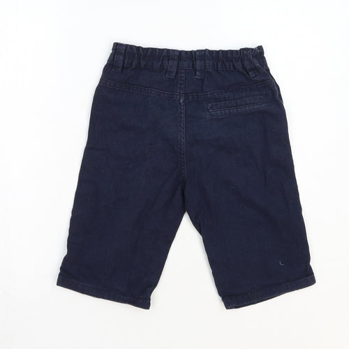 NEXT Boys Blue Cotton Bermuda Shorts Size 6 Years Regular Zip
