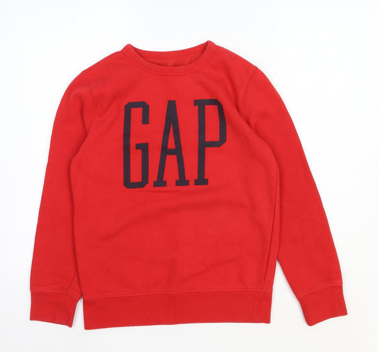 Gap Boys Red Cotton Pullover Sweatshirt Size L Pullover