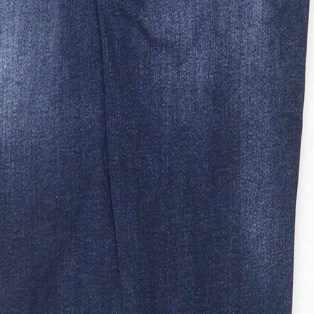 JACK & JONES Mens Blue Cotton Skinny Jeans Size 30 in Regular Zip