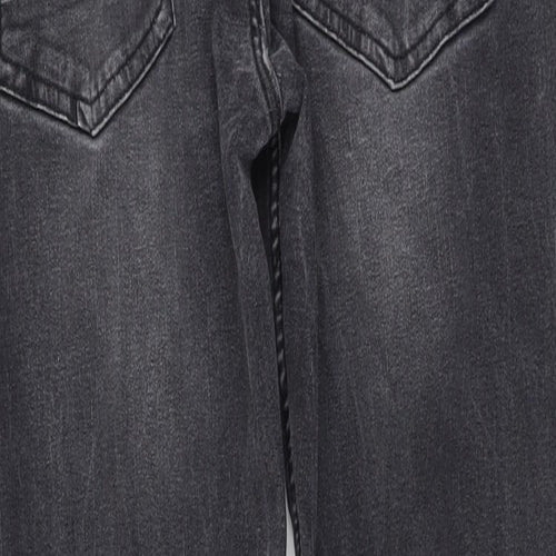 Firetrap Mens Grey Cotton Straight Jeans Size 30 in L30 in Slim Button