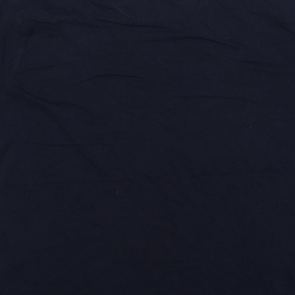 George Mens Blue Cotton T-Shirt Size M Round Neck - Emerald Cove Marine Life