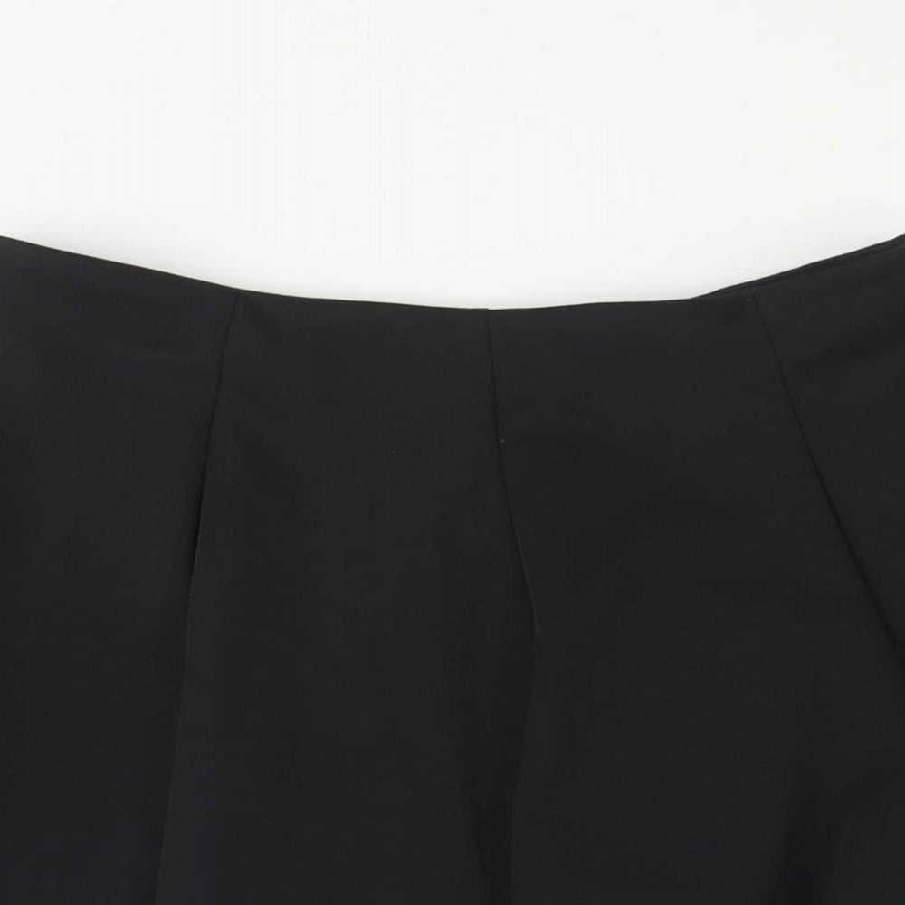 New Look Girls Black Polyester Skater Skirt Size 10 Years Regular Zip