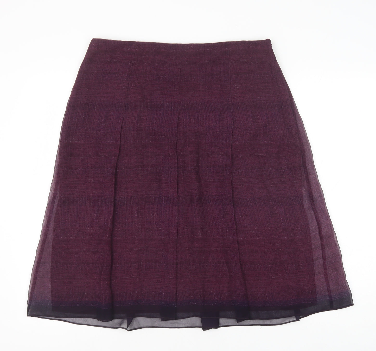 Brooks Brothers Womens Purple Polyester Swing Skirt Size 12 Zip