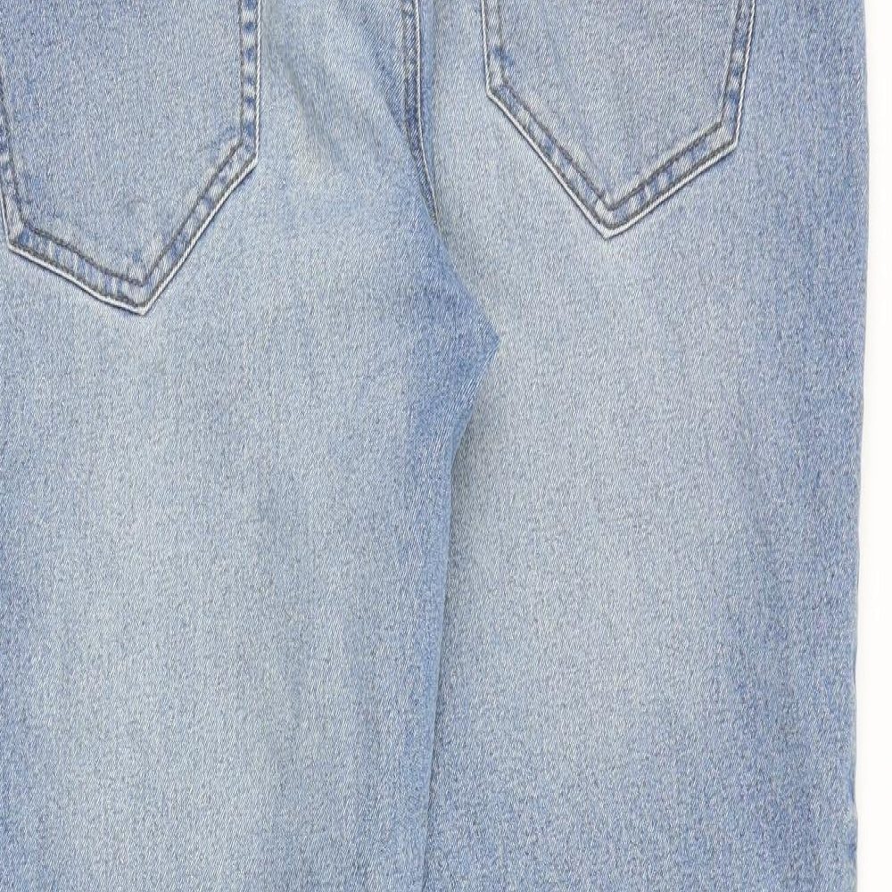 Matalan Mens Blue Cotton Straight Jeans Size 38 in Regular Zip