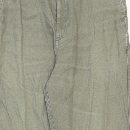 BHS Mens Brown Cotton Chino Trousers Size 36 in Regular Zip