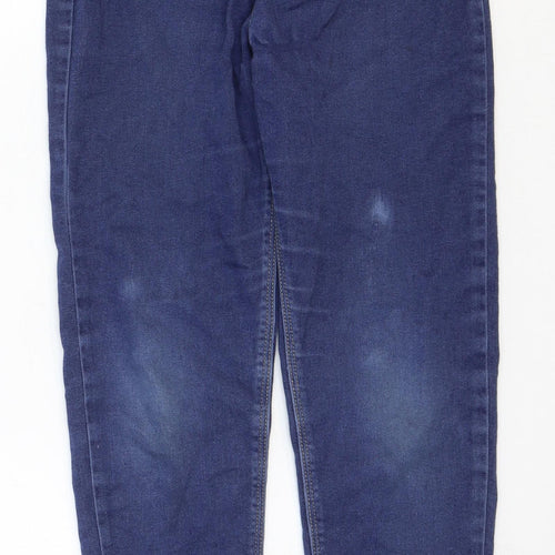 George Girls Blue Cotton Skinny Jeans Size 10-11 Years Regular
