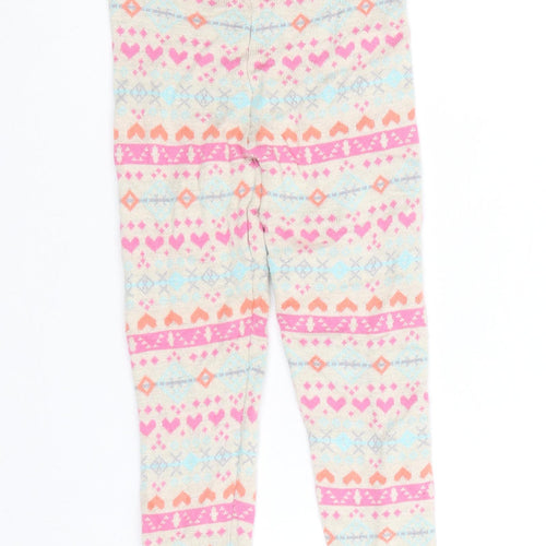 Nutmeg Girls Multicoloured Fair Isle Polyamide Jogger Trousers Size 2-3 Years Regular Pullover