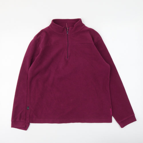 Mountain Life Girls Purple Polyester Pullover Sweatshirt Size 13-14 Years Zip