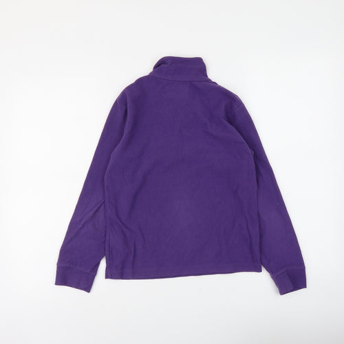Mountain Warehouse Girls Purple Polyester Pullover Sweatshirt Size 9-10 Years Zip