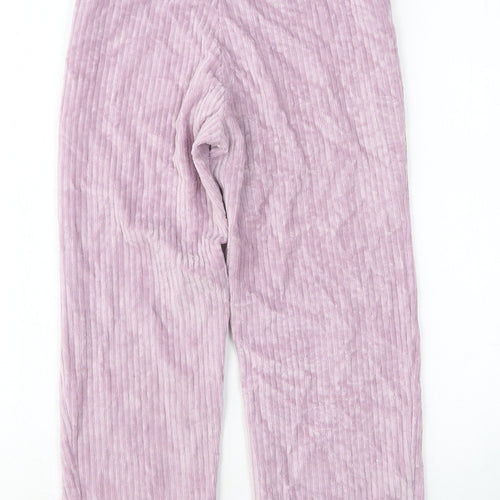 H&M Girls Purple Cotton Jogger Trousers Size 9 Years Regular Pullover