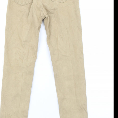 Uniqlo Boys Beige Cotton Straight Jeans Size 8 Years Regular Pullover