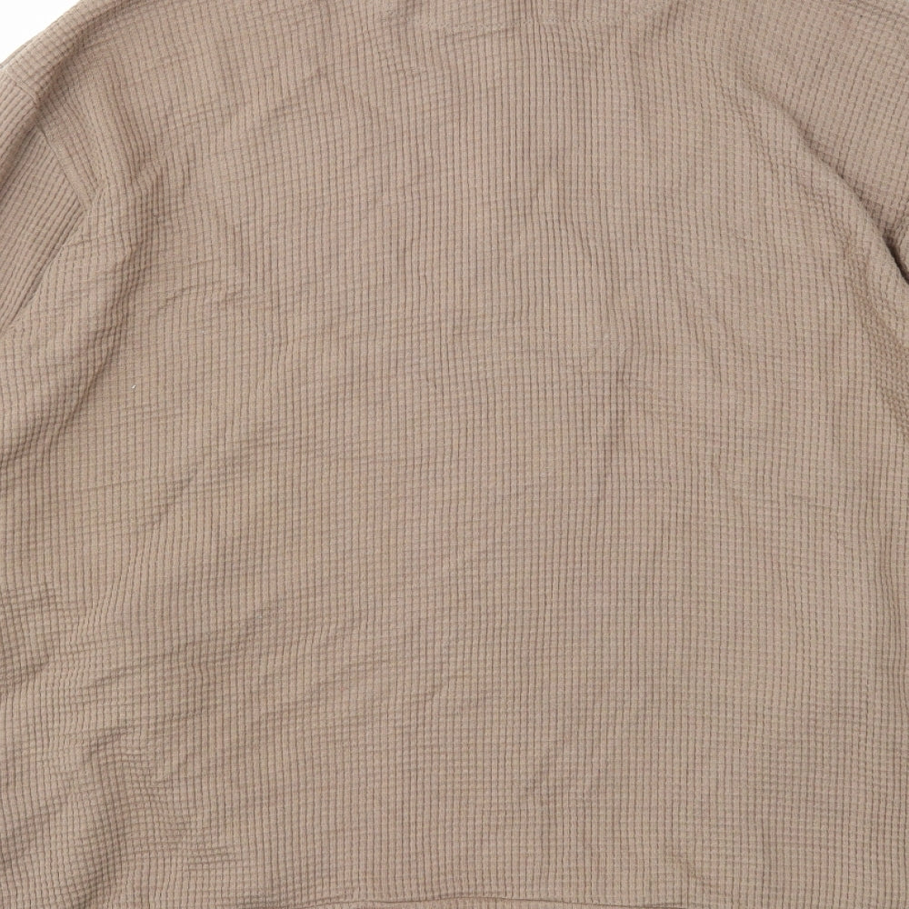 Boohoo Mens Brown Cotton Pullover Sweatshirt Size M