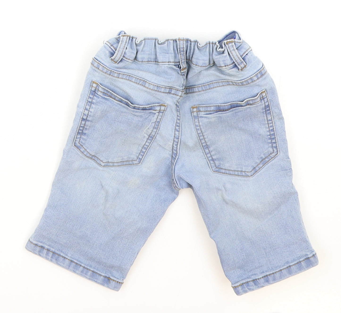 NEXT Boys Blue Cotton Bermuda Shorts Size 6 Years Regular Zip