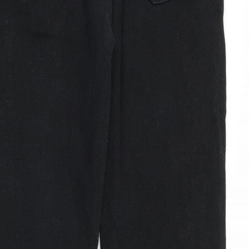 Preworn Mens Black Cotton Straight Jeans Size 30 in Regular Zip