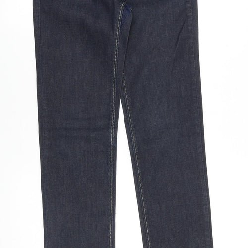 Promod Womens Blue Cotton Straight Jeans Size 28 in Regular Zip