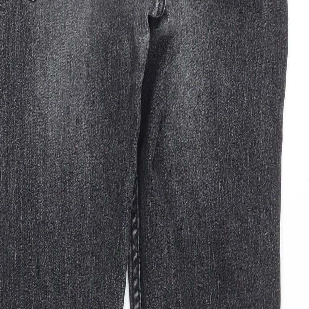 Preworn Mens Grey Cotton Skinny Jeans Size 30 in Slim Zip