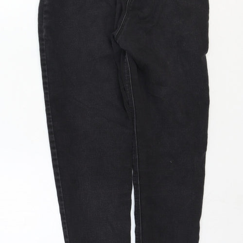 Marks and Spencer Girls Black Cotton Skinny Jeans Size 13-14 Years Regular