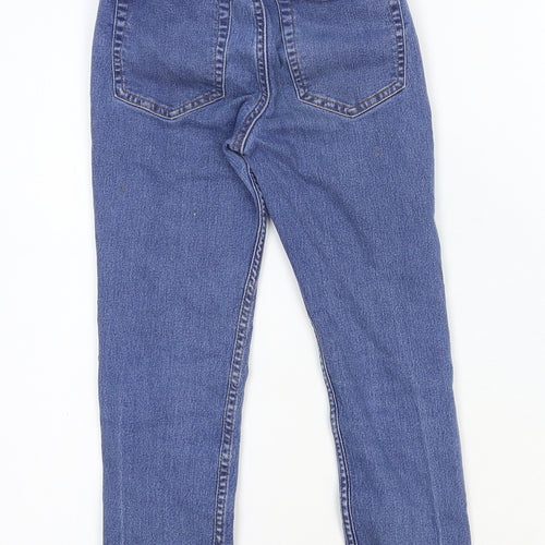 Skinny & Denim Girls Blue Cotton Straight Jeans Size 9-10 Years Regular Zip