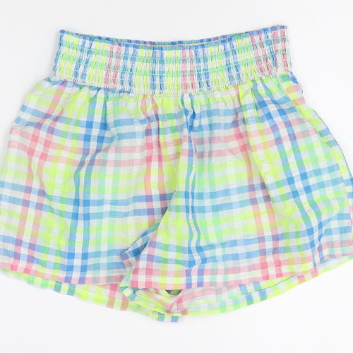 NEXT Womens Multicoloured Geometric Polyester Basic Shorts Size 8 Regular Pull On