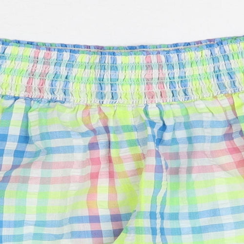 NEXT Womens Multicoloured Geometric Polyester Basic Shorts Size 8 Regular Pull On