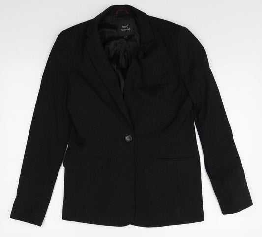 NEXT Womens Beige Geometric Polyester Jacket Blazer Size 10