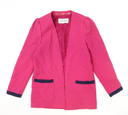 Windsmoor Womens Pink Polyester Jacket Blazer Size 8