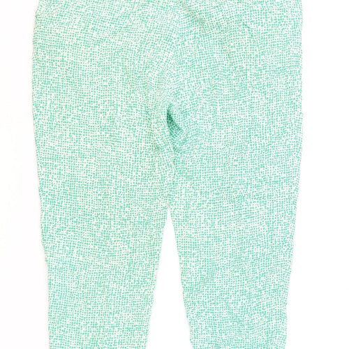 COS Womens Green Geometric Viscose Carrot Trousers Size 10 Regular Zip