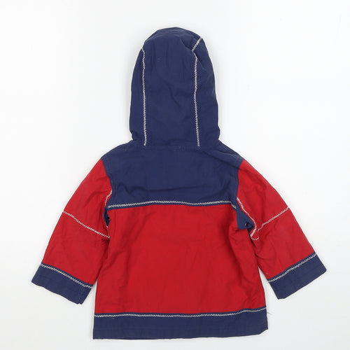 Gap Boys Red Colourblock Basic Jacket Jacket Size 18-24 Months Zip