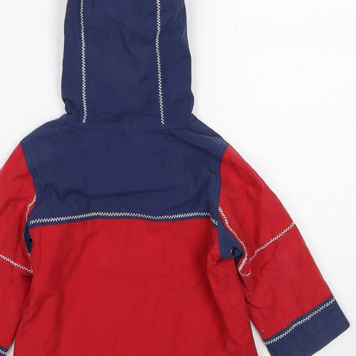 Gap Boys Red Colourblock Basic Jacket Jacket Size 18-24 Months Zip